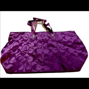 Purple Coach Tote Bag and Mini bag